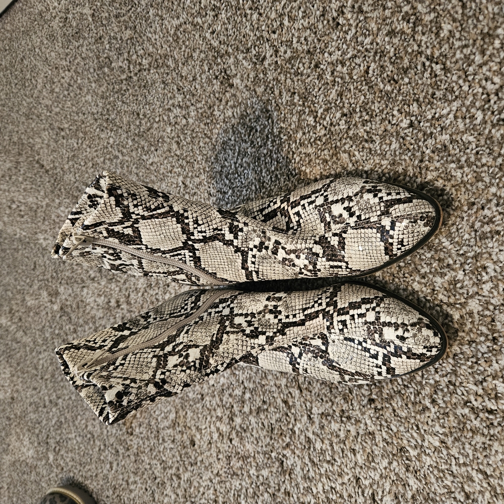 Matiko Snake Print Ankle Boots